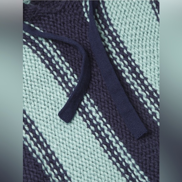 Wildfox Hermosa Striped Knit Hoodie Oxford Glacier NWT - Picture 6 of 6